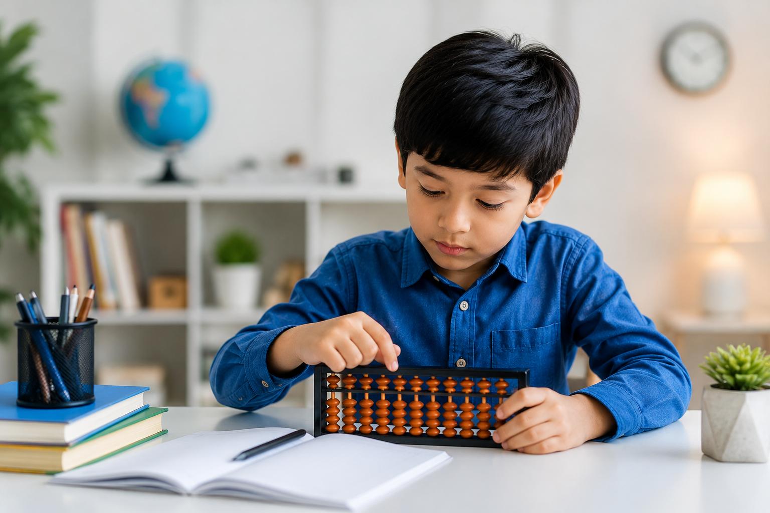 Student practicing Abacus