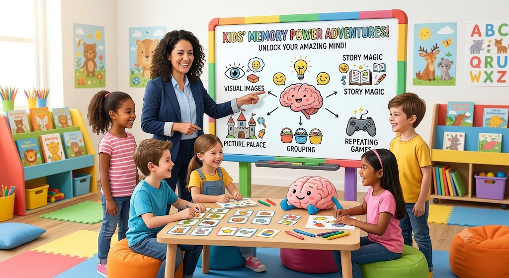 Student practicing memory techniques